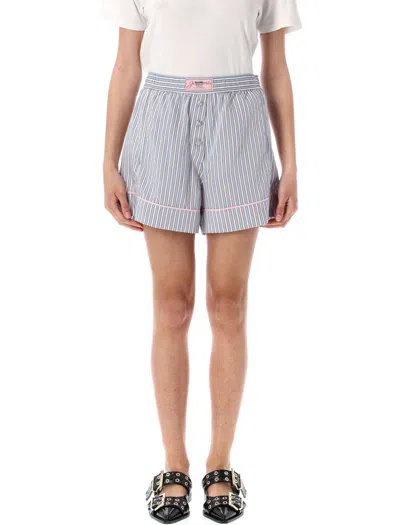 GANNI GANNI CANDY-STRIPED ELASTICATED SHORTS