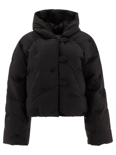 Ganni Short Tech Puffer Jacket In Black