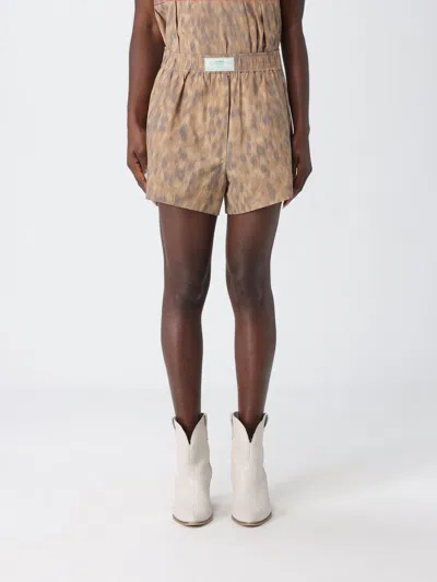 Ganni Shorts Woman  In Brown