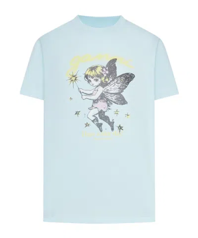 Ganni Short-sleesleeved T-shirt In Blue