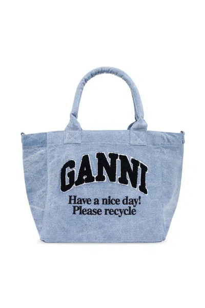 Ganni Shoulder Bag In Blue