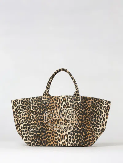 Ganni Shoulder Bag Woman  In Animal Print
