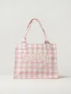 Ganni Tote Bag Checkered Dual Handles