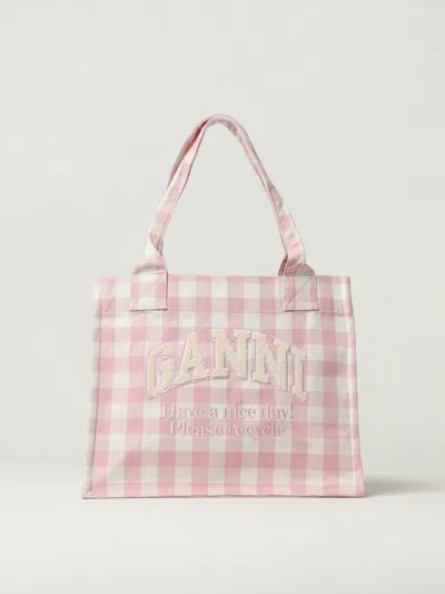 GANNI TOTE BAGS GANNI WOMAN COLOR PINK,H17978010