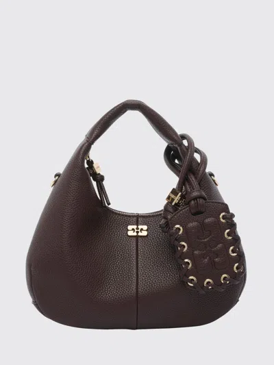 Ganni Shoulder Bag Woman Color Brown