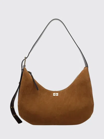 Ganni Shoulder Bag Woman Color Coffee In Brown