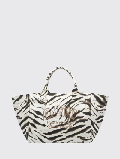 Ganni Shoulder Bag Woman In Animal Print