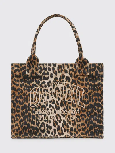 Ganni Shoulder Bag  Woman Color Multicolor In Animal Print