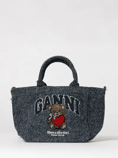 Ganni Shoulder Bag Woman  In Gray