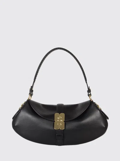 Ganni Shoulder Bag Woman Color Black In Red