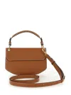 Ganni 'apo-g' Brown Crossbody Bag With Logo Plaque On The Front And Adjustable Shoulder Strap In Brown