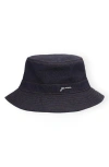 Ganni Denim Bucket Hat In Dark Navy