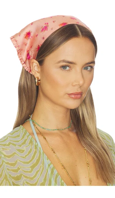 Ganni Silk Head Scarf In Lantana