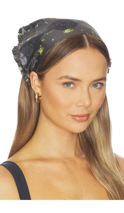 Ganni Silk Head Scarf In Red