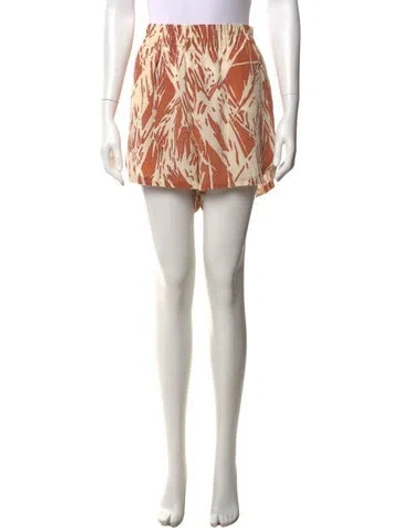 Pre-owned Ganni Silk Mini Shorts In Multicolor