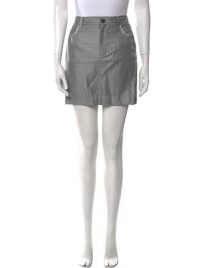 Pre-owned Ganni Silk Mini Skirt W/ Tags In Gray