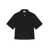 Ganni Short-sleeved Twill Blouse For