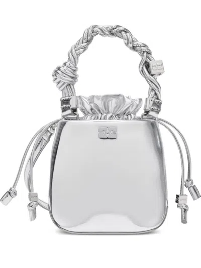Ganni Silver Bou Mini Bucket Bag