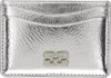 Ganni Silver Metallic Bou Card Holder In 018 Silver