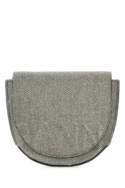 Ganni Silver Polyester Nano Banner Crossbody Bag
