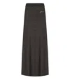 Ganni Silver Skirt With Logo