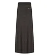 Ganni Silver Skirt With Logo