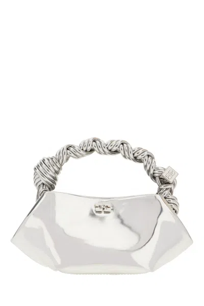 GANNI SILVER SYNTHETIC LEATHER HANDBAG