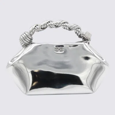 GANNI SILVER TOP HANDLE BAG