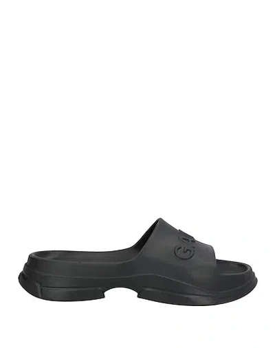Ganni Simple Slide Sandals In Black