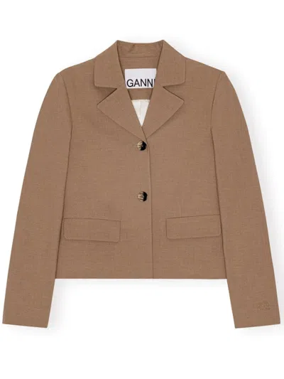 GANNI SINGLE-BREASTED BLAZER