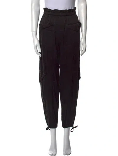 Pre-owned Ganni Skinny Leg Pants In Black