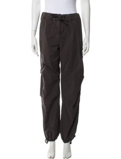 Pre-owned Ganni Skinny Leg Pants In Gray