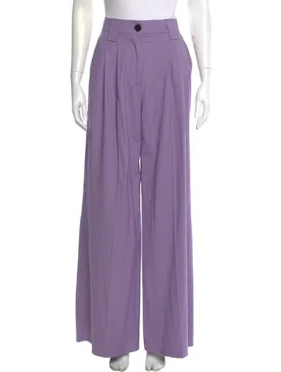 Pre-owned Ganni Skinny Leg Pants In Purple