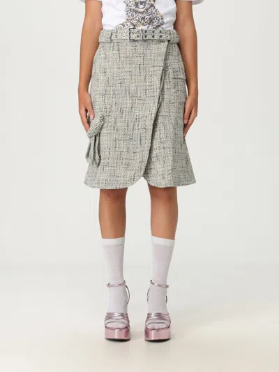 Ganni Skirt  Woman Color Beige In Gray