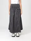 Ganni Polka-dot Satin Maxi Skirt In Black