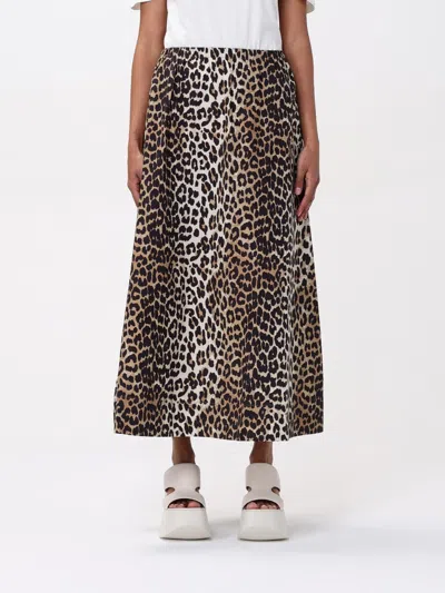 GANNI SKIRT GANNI WOMAN COLOR BROWN,G41879032