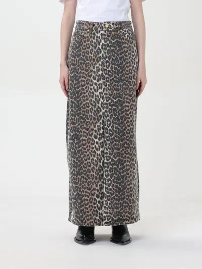 GANNI SKIRT GANNI WOMAN COLOR BROWN,F74026032