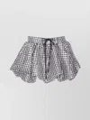 Ganni Vichy Pattern Balloon Miniskirt In Multi