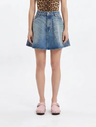 Ganni Skirt  Woman Color Blue