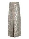 Ganni Leopard Print Long Skirt