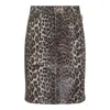 Ganni Denim Animalier Skirt In Animal Print