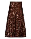 Ganni Sequinned Maxi Skirt In Brown