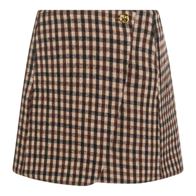 Ganni Skirts Chicory Coffee In Brown