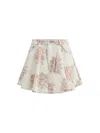 Ganni Women Floral Print Denim Miniskirt In Multi