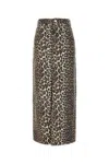 Ganni + Net Sustain Leopard-print Organic Denim Maxi Skirt In Printed