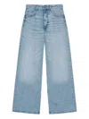 Ganni Soft Rigid Denim Baggy Jeans In Blue