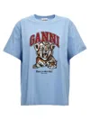 Ganni Basic Jersey Tiger Relaxed T-shirt In Multi