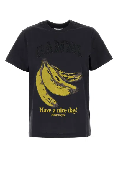 GANNI T-SHIRT IN COTONE ARDESIA   DONNA