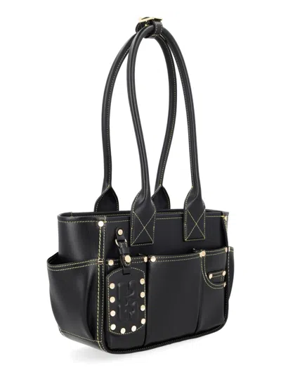 Ganni Sleek Mini Handbag In Black