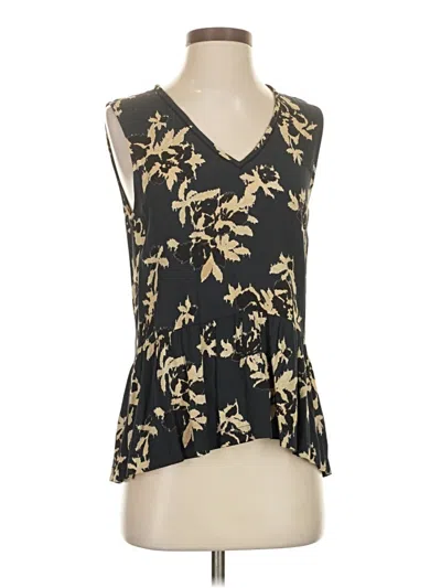 Pre-owned Ganni Sleeveless Blouse In Gold